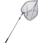 Kescher gummiert für Teich o Pool Angel Angelkescher Länge 215 cm Watkescher Alu AS