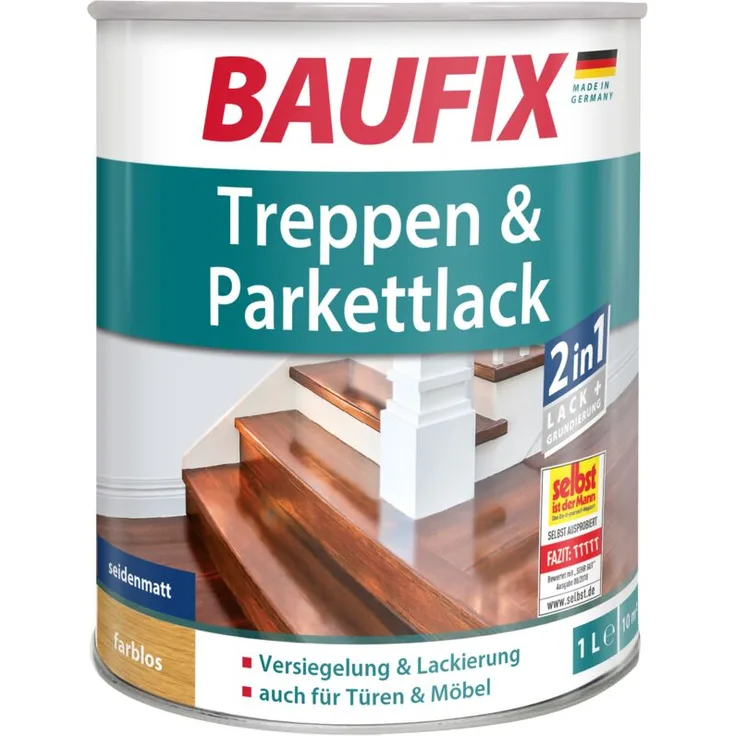 Treppen & Parkettlack seidenmatt - Baufix