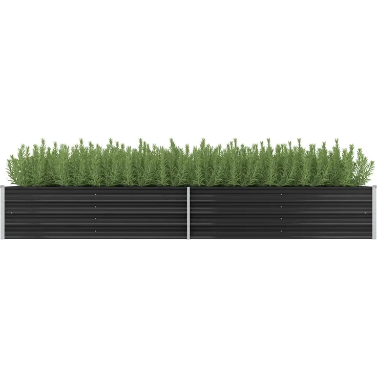 vidaXL Garten-Hochbeet Anthrazit 320 x 80 x 45 cm Verzinkter Stahl – Bild 1