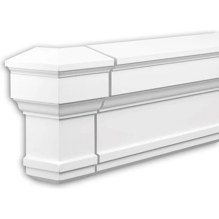 Profhome Decor - Außenwinkel 481011 Außenstuck Eckelement Fassadenelement Neo-Klassizismus-Stil weiß