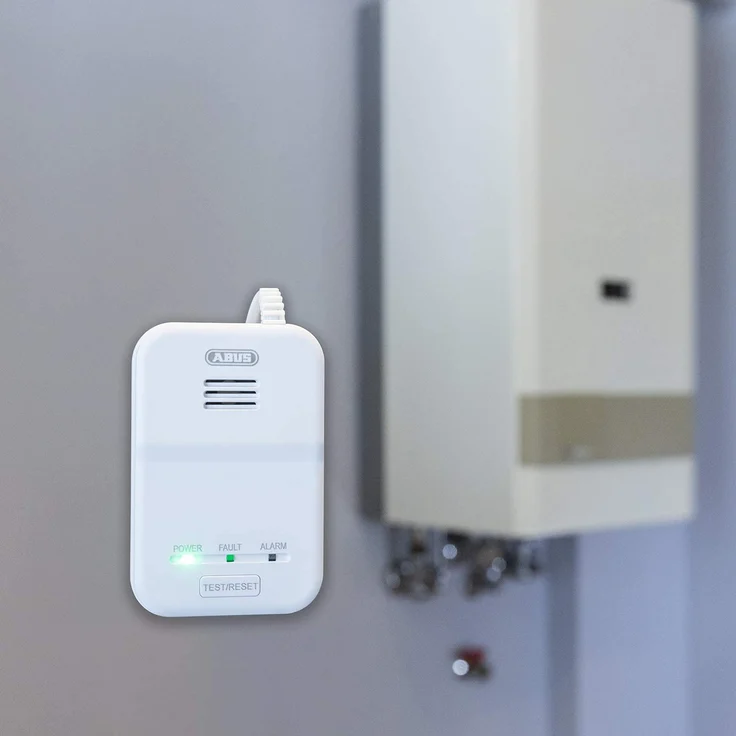 ABUS Gasmelder GWM100ME für Gasthermen - Erdgas (Methan) - Stadtgas - Alarmlautstärke 85 dB - weiß - 81443 – Bild 5
