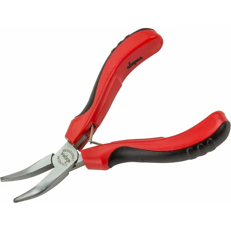 Flachrundzange gebogen 125 mm CR-V Zange gebogen Spitzzange Telefonzange