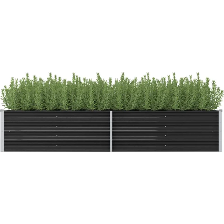 vidaXL Garten-Hochbeet Anthrazit 240 x 80 x 45 cm Verzinkter Stahl – Bild 1