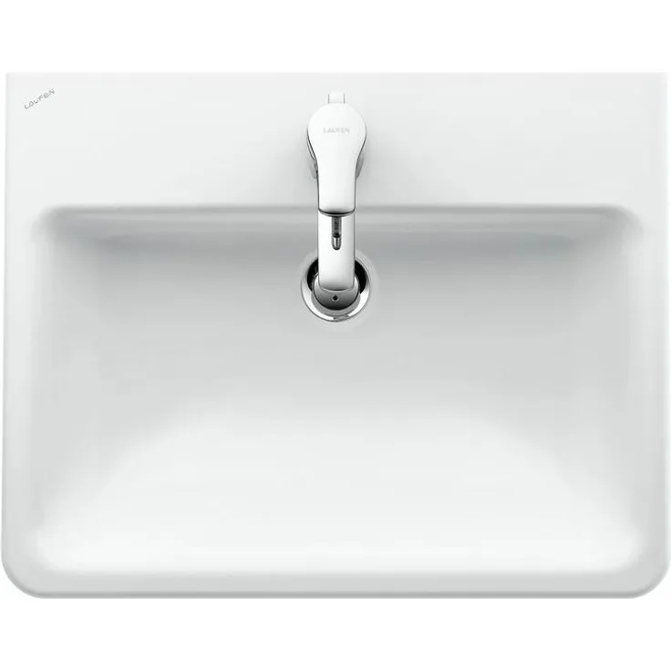 Laufen Pro S Einbauwaschtisch B:56xT:44cm 1 Hahnloch mittig mit Überlauf weiß H8189630001041