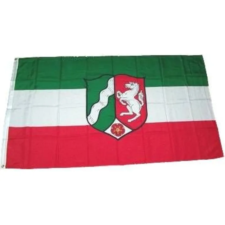MM Nordrhein-Westfalen Flagge-Fahne, 150 x 90 cm, wetterfest, mehrfarbig, 16198