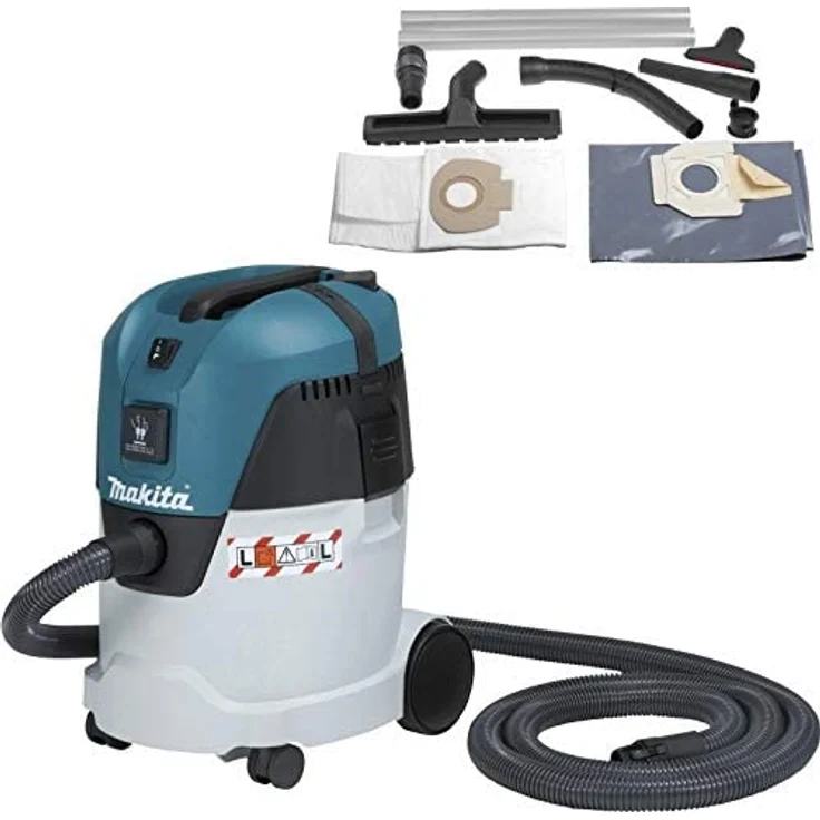 Makita VC2512L Werkstattsauger Beutel 25 Liter 1000 Watt 8 kg geeignet für Hartboden, Außenbereich – Bild 6