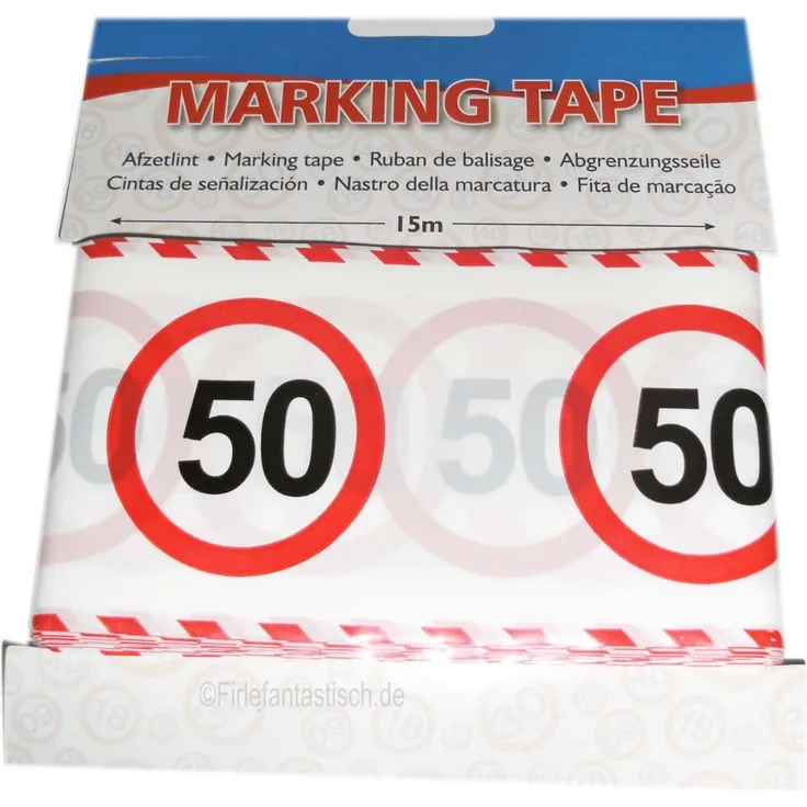 Folat Party-Absperrband VERKEHRSSCHILD 50 - 15m - Preisvergleich