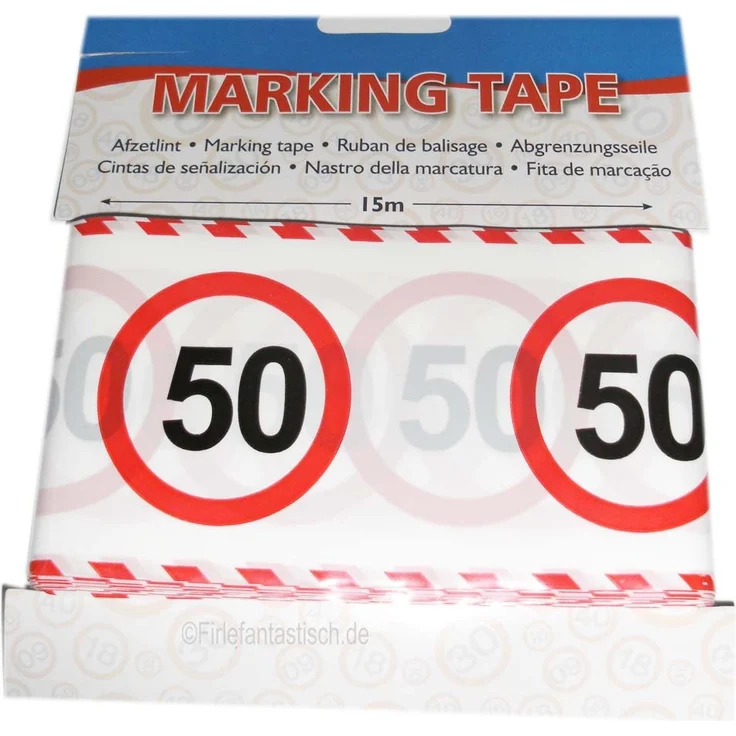 Folat Party-Absperrband VERKEHRSSCHILD 50 - 15m - Preisvergleich