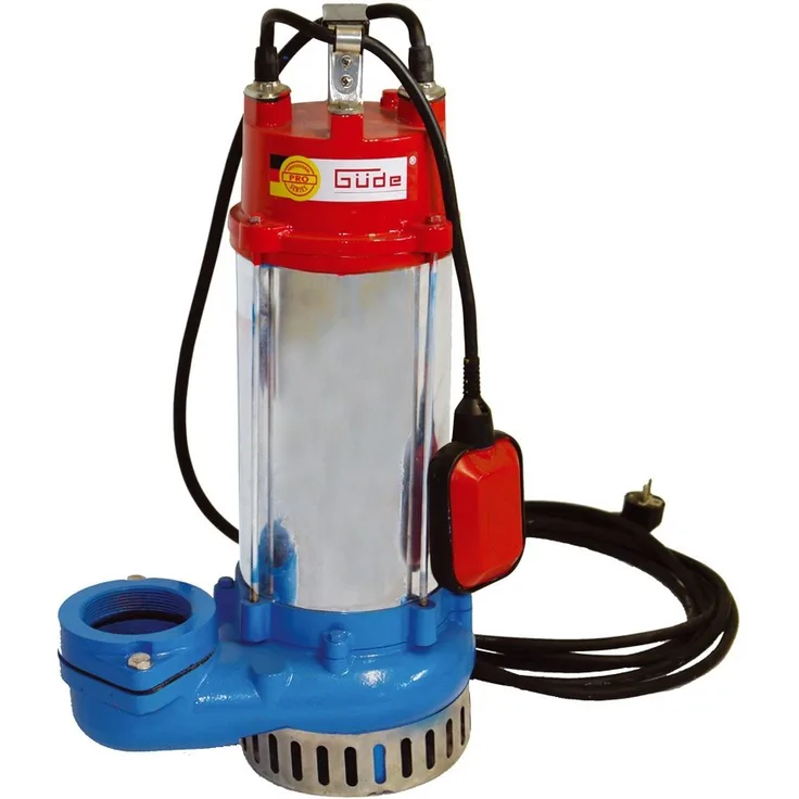 Güde PRO 2200A Schmutzwasserpumpe Tauchpumpe (2200W, 42000l-h Fördervolumen, IG 3 Anschlussgewinde, 10m Anschlusskabel) Tauchmotorpumpe