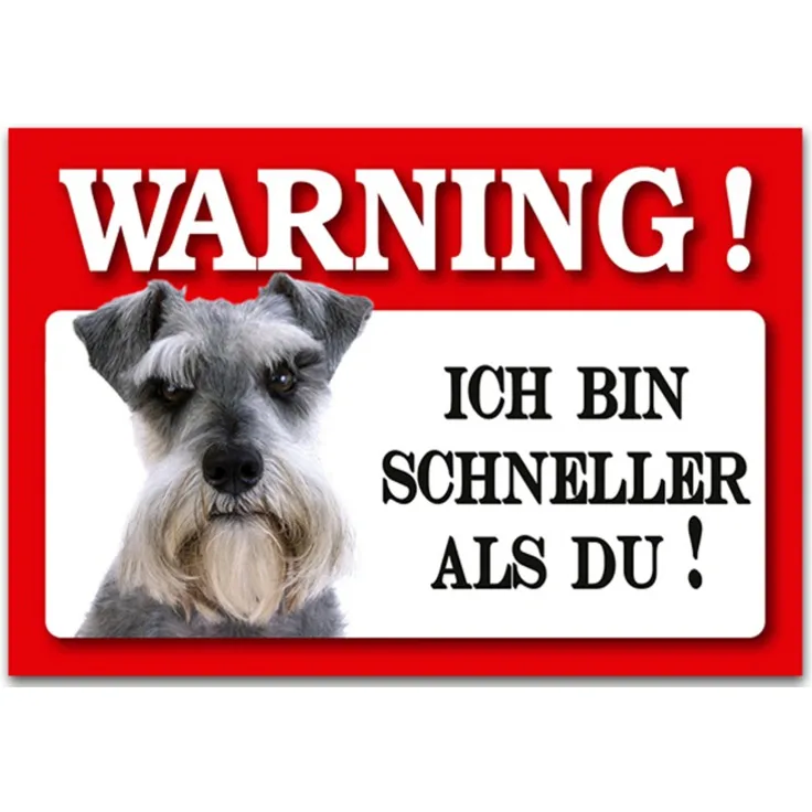 HTI-Line Schnauzer Blechschild Wachhund