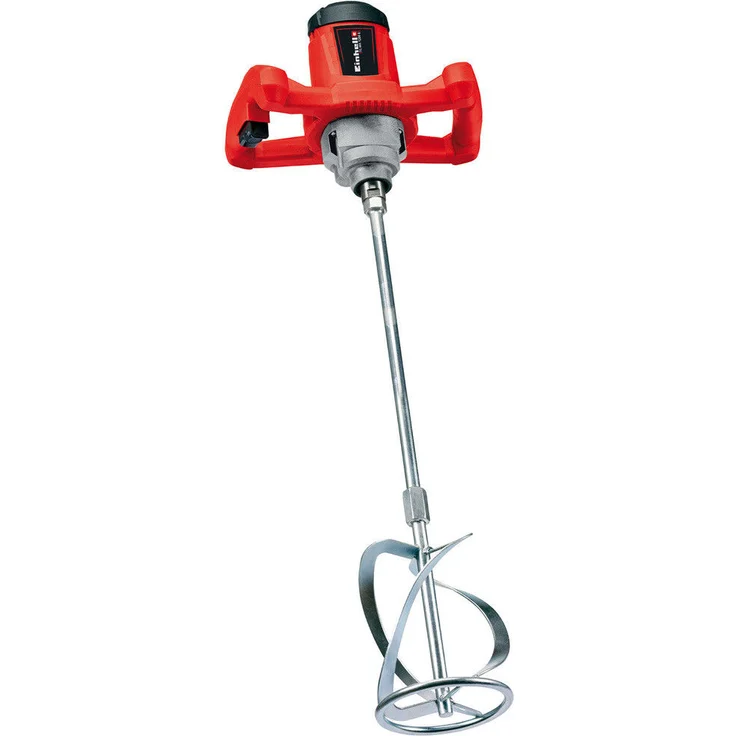 Einhell Farb-Mörtelrührer TC-MX 1200 E (1.200 W, 680 min-1, Drehzahl-Elektronik, ergonomische Handgriffe, M14-Gewinde, inkl. Rührer für Mörtel Ø 100 mm) – Bild 1