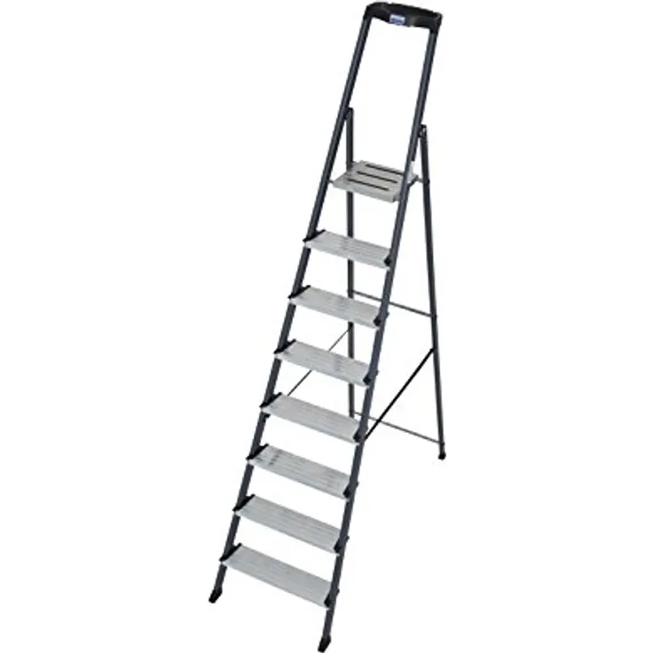 Leiter Krause Securo 126467, Aluminium, eloxiert,Haushaltsleiter mit 8 Stufen