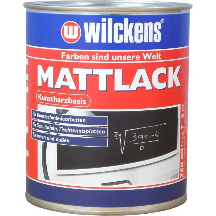 Wilckens 0,75l Mattlack grün Schultafel Tischtennisplatte Metall Holz Lack