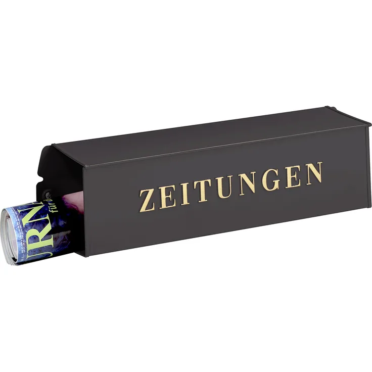BURG-WÄCHTER Zeitungsbox mit geprägeter Schrift, Metall, 808 E, Eisen