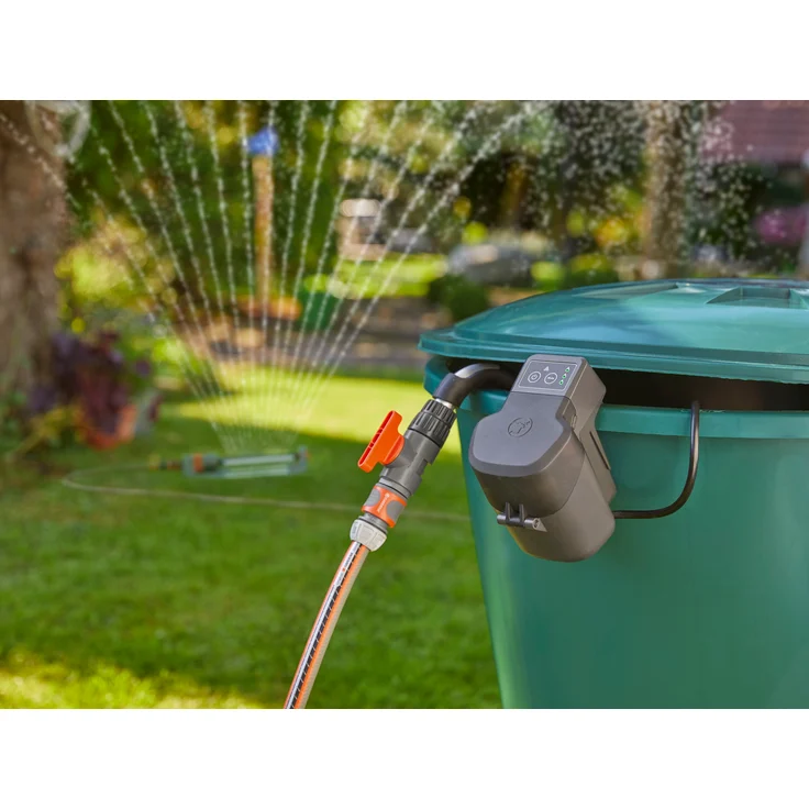 Gardena 01749-61 Regenfasspumpe 2000-2 Li-18 mit Akku, Schwarz, Türkis, Anthrazit – Bild 8