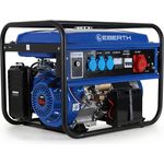 Eberth - 5500 Watt Benzin Stromerzeuger (E-Start, 13 PS Benzinmotor, Ölmangelsicherung, Automatischer Voltregler, 3-Phasen, 1x 400V, 3x 230V, 1x 12V,