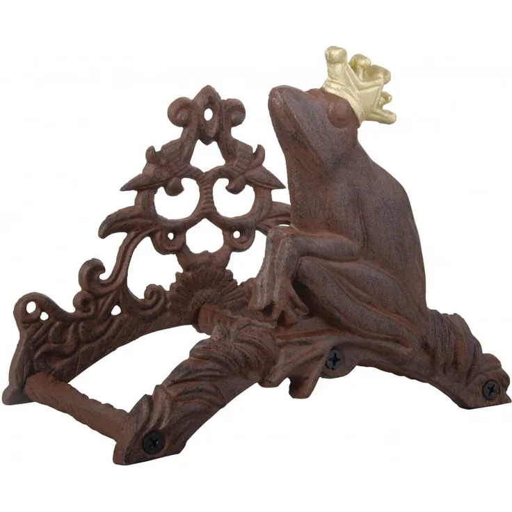Esschert Design Schlauchhalter Froschkönig rost
