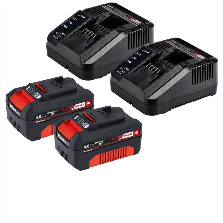 Einhell GE-CM 43 Akku-Rasenmäher Li M Kit Power X-Change - Li-Ion, 36 V, bis 600 m², 43 cm Schnittbreite, 6x Höhenverstellung, inkl. 2 x 4,0 Ah-Akku und 2 x Ladegerät – Bild 2