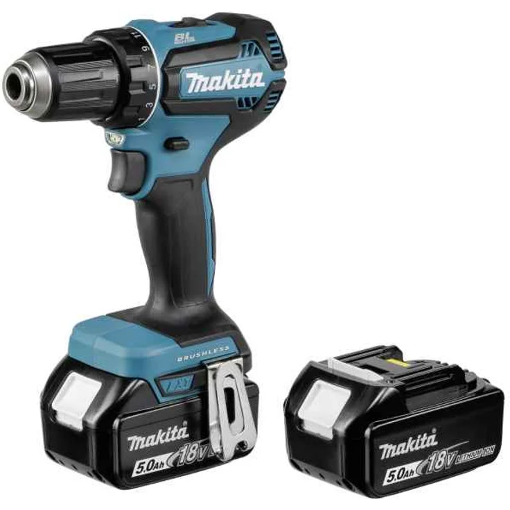 Makita DDF485RTJ Akku-Bohrschrauber, 18 V, 5 Ah, 50 Nm Drehmoment, mit 2 Akkus, Ladegerät und Transportkoffer – Bild 4