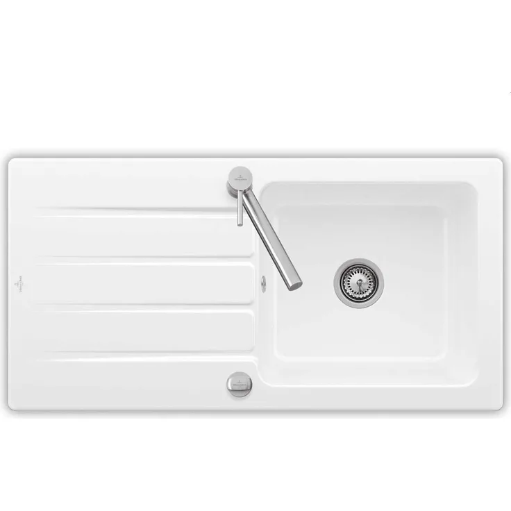 Villeroy & Boch Architectura 60 - 3360 02 R1 Weiß (alpin) Keramikspüle Excenterbetätigung