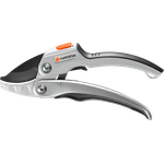 GARDENA Ratschenschere SmartCut Stabile Gartenschere mit Amboss-Schneide für stärkeres und trockenes Holz bis 25 mm Durchmesser, zwei Griffpositionen, mit Ratschenmechanismus und Alugriffen 8798-20 mittelgroß