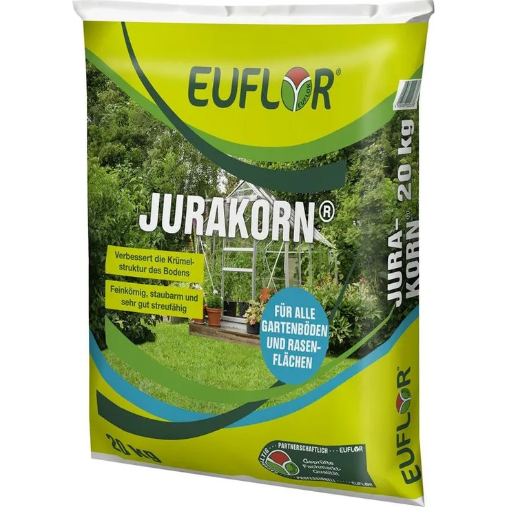 EUFLOR EUFLOR Jurakorn Kallk für Rasen und Gartenböden 95% Ca CO3, 20 kg