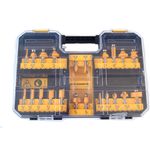 DeWalt Hartmetall Fräser Set (22-tlg., mit Anti Kickback Design, Premium Stahlkörper, HM Schneidplatten und austauschbarem Kugellager, inkl. Box) DT90017 - Preisvergleich