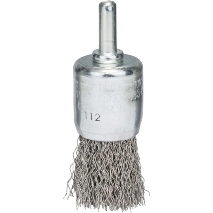 BOSCH Pinselbürste, Edelstahl, gewellter Draht, 0,3 mm, 25 mm, 4500 U- min, 2608622127