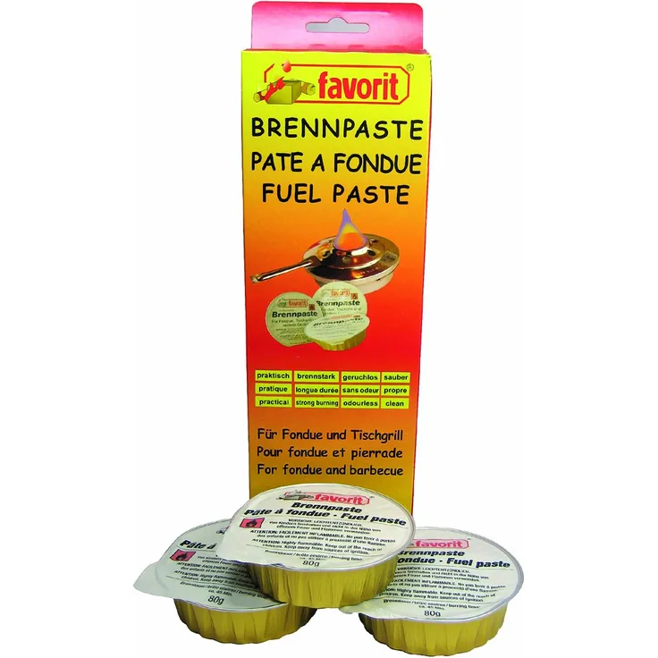 Favorit 1811 Brennpaste 3 x 80 g Einwegschalen