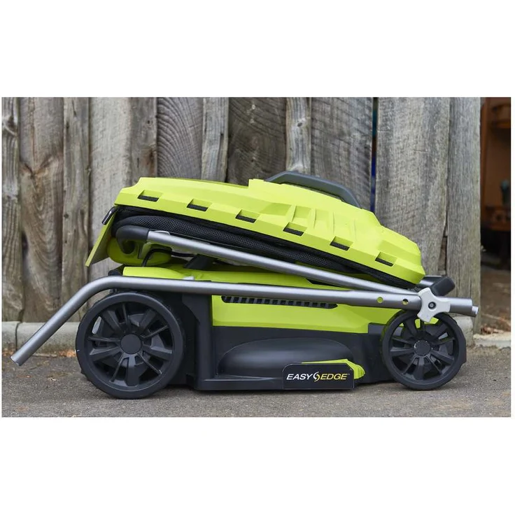 Ryobi Elektro-Rasenmäher RLM13E33S, Grasmäher mit 1300 W, 33 cm Schnittbreite, 5-stufige zentrale Schnitthöhenverstellung, EasyEdge Rasenkamm, 35 l Textil-Grasfangsack mit Hardtop, Art.-Nr. 5133002343 – Bild 4