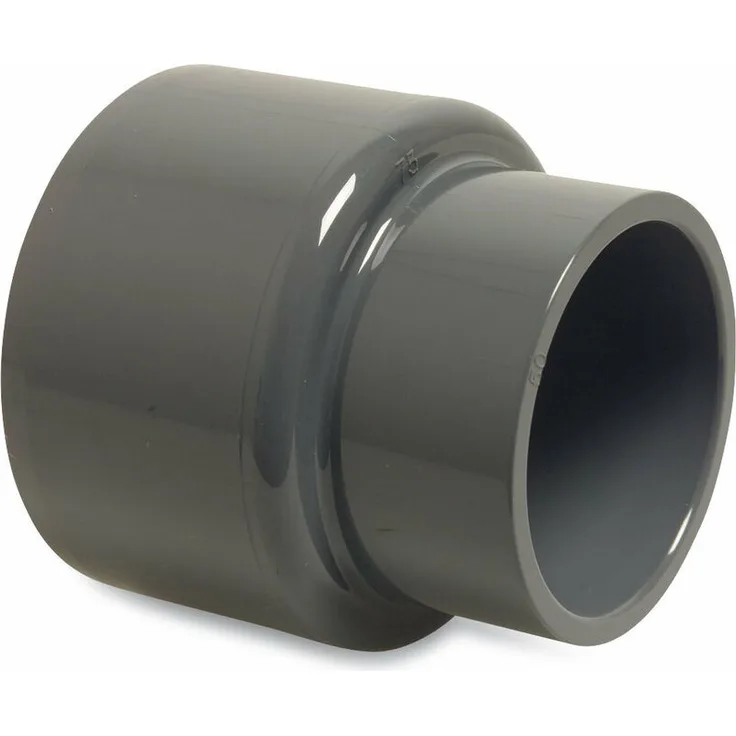 Mega Reduziermuffe PVC-U 63 mm x 50 mm Klebemuffe 16 bar Grau