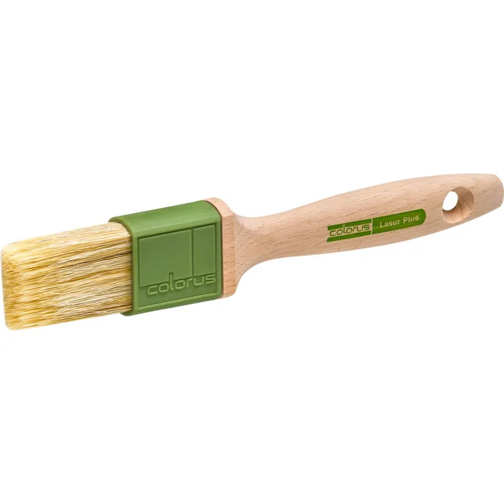 Colorus High Premium Flachpinsel 40 mm Lasur-Malerpinsel für Lasuren aller Art Holzöle und Dickschichtlasuren Lasurpinsel mit hellen Chinaborsten