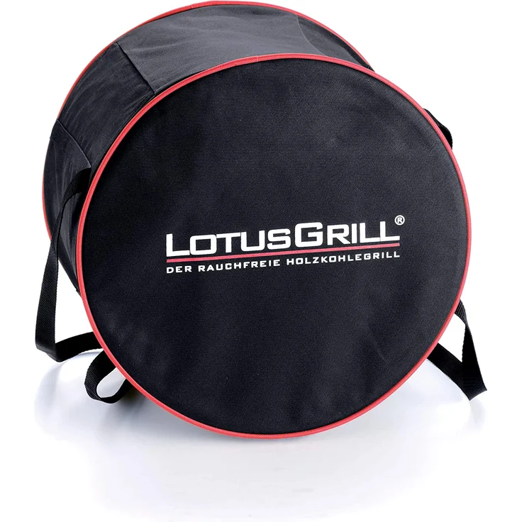 LotusGrill G340 Holzkohlegrill rauchfreies Grillen, feuerrot Ø 32 cm, Tischgrill, herausnehmbare Grillfläche – Bild 5