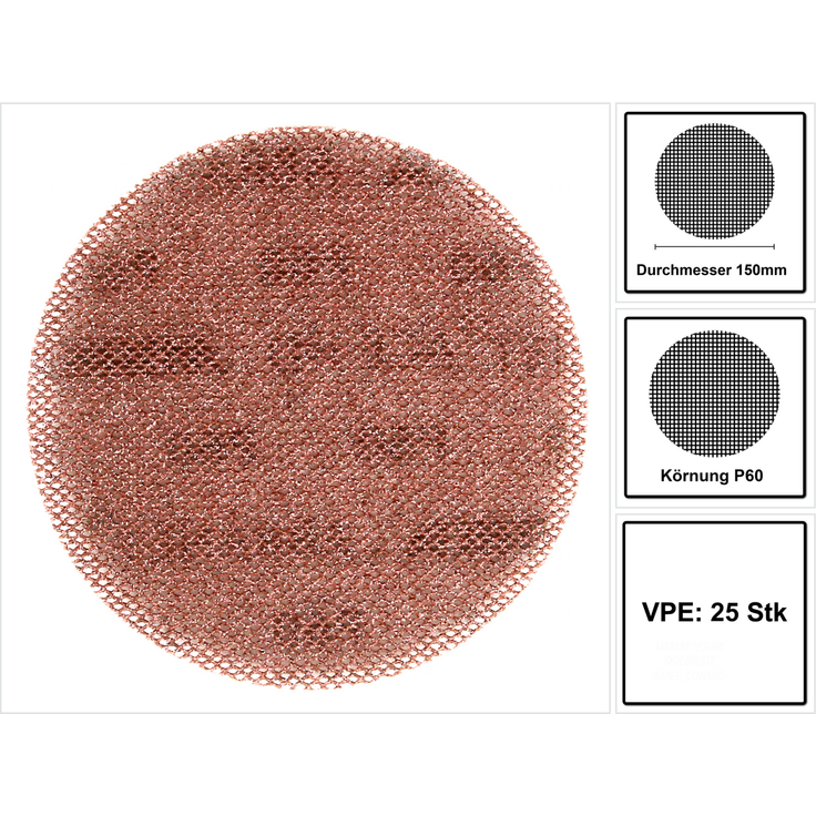 Mirka ABRANET ACE HD Schleifscheiben Grip 150mm P60 25 Stk. (AH24102560 )