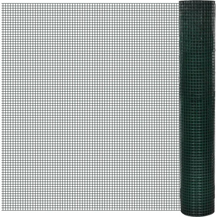 VidaXL 1m x 25m Drahtgitter Maschendraht Volierendraht 12x12mm
