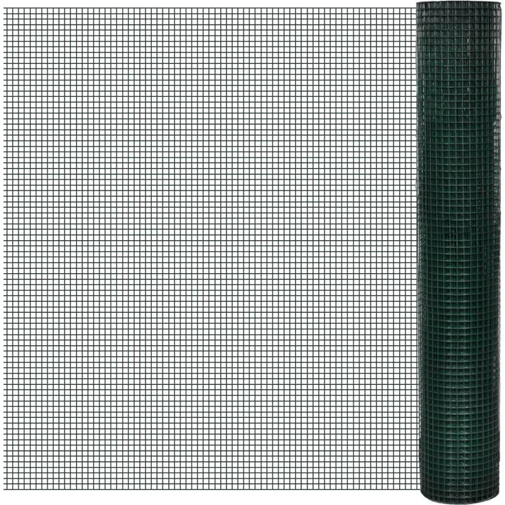 VidaXL 1m x 25m Drahtgitter Maschendraht Volierendraht 12x12mm – Bild 1