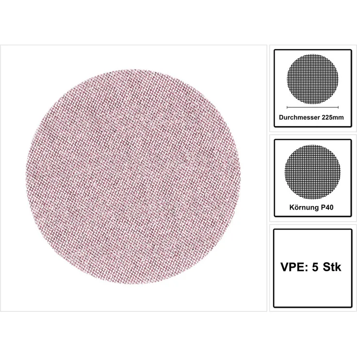 Mirka ABRANET A HD Schleifscheiben Grip 225 mm P40 5 Stk. AH22300540 