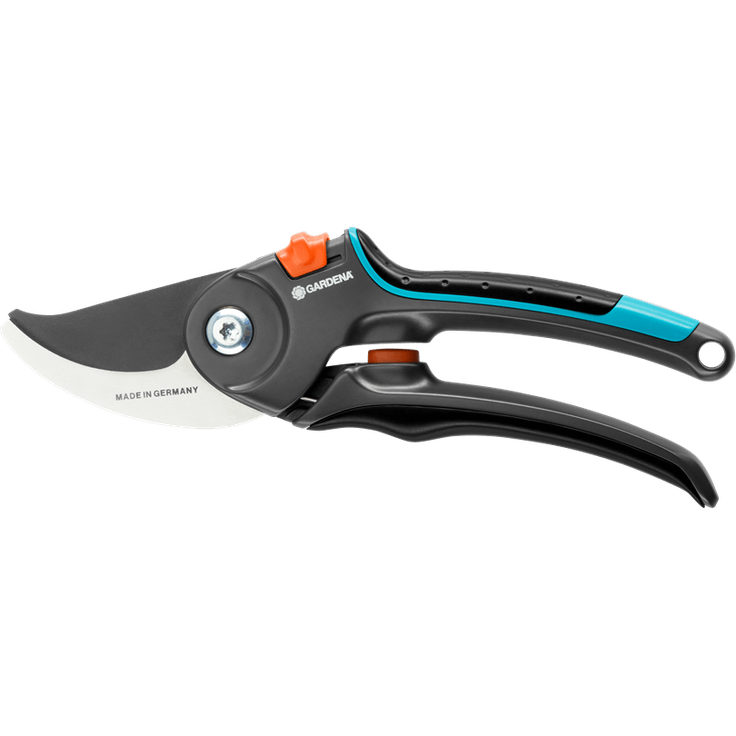GARDENA Gartenschere B-M: Pflanzenschonende Baumschere mit Bypass-Schneide für Äste und Zweige, max. Schneid-Durchmesser 24 mm, integrierte Feder im Griff, antihaftbeschichtetes Obermesser 8904-20 mittelgroß – Bild 1