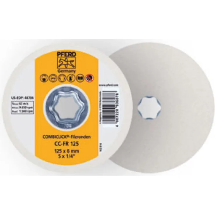 Pferd 42003025 Filzronden Cc-Fr 125 mm, 1 V