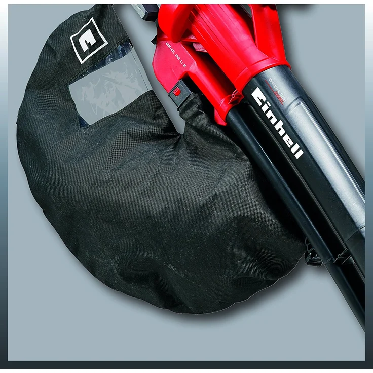 Einhell GE-CL 36 Li E-Solo Akku-Laubsauger, ohne Akku und Ladegerät, Power X-Change PXC (Lithium-Ionen, 2 x 18 V, 210 km-h Luftgeschwindigkeit, 45 l-Fangsack und Tragegurt) – Bild 7