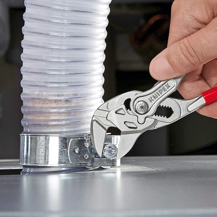 KNIPEX 86 03 150 Zangenschlüssel Zange und Schraubenschlüssel in einem Werkzeug mit Kunststoff überzogen verchromt 150 mm – Bild 4
