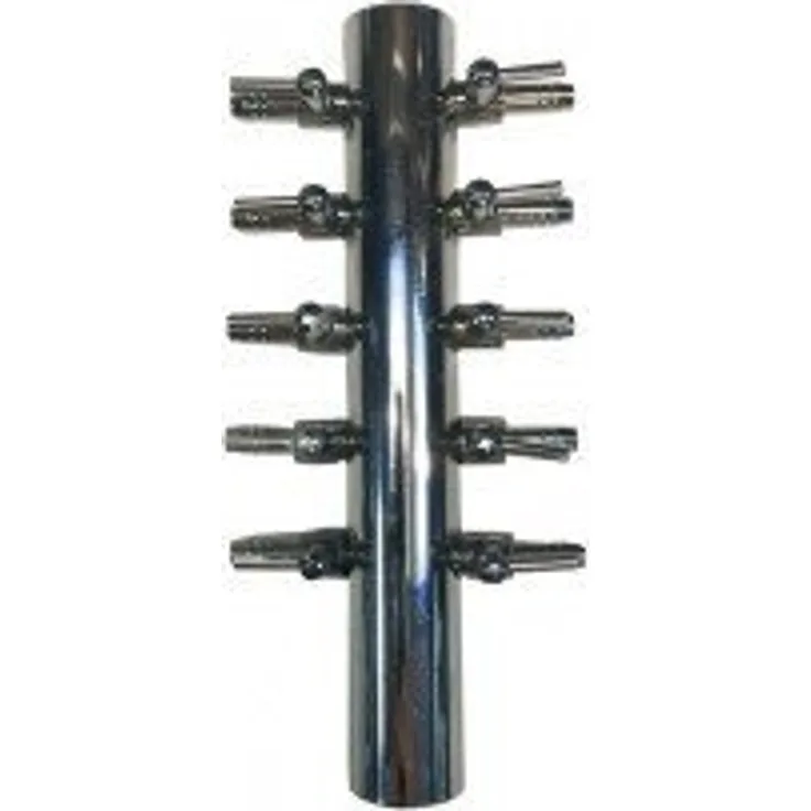 Aquaforte Luftverteiler für Ø 4 mm Schlauch, 10 Ausgänge mit Hahn Bewässerungszubehör