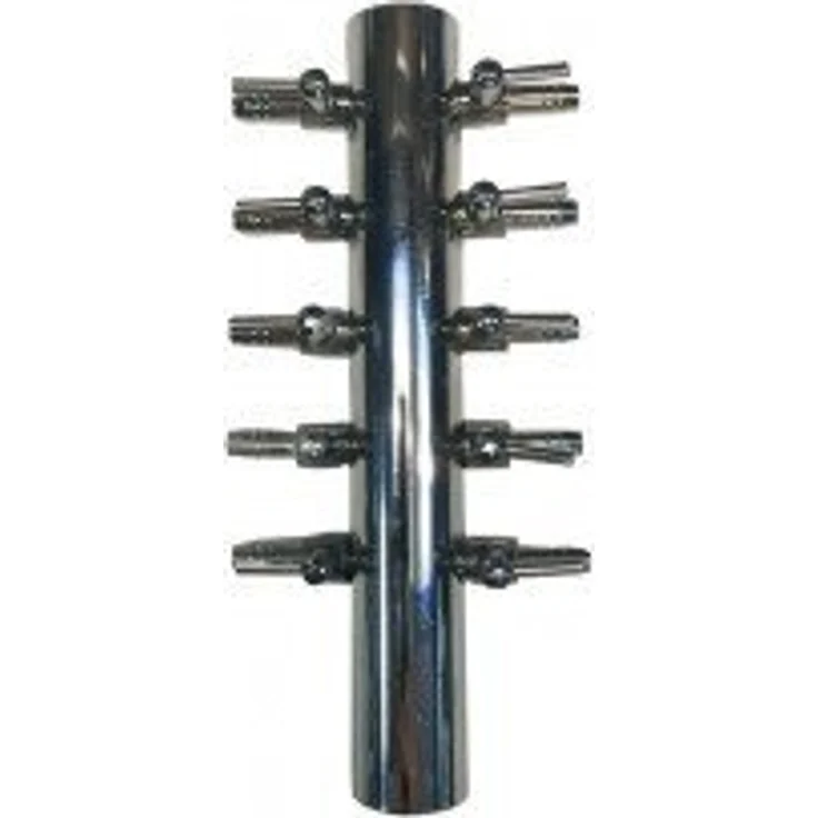 Aquaforte Luftverteiler für Ø 4 mm Schlauch, 10 Ausgänge mit Hahn Bewässerungszubehör – Bild 1