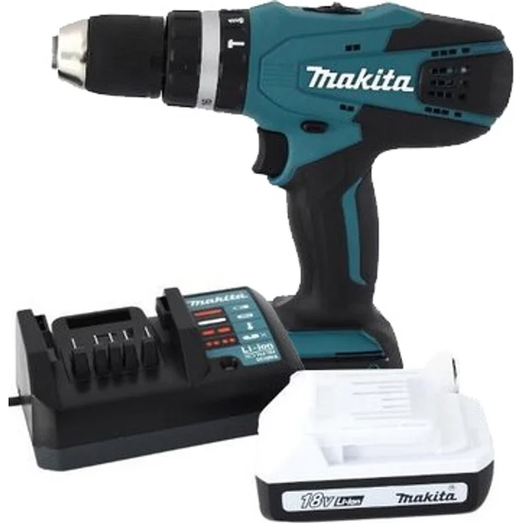 Makita HP457DWE 10 - 18V G-Serie Akku Schlagbohrschrauber (2 x 1,3 Ah) mit Ladegerät im Koffer – Bild 7