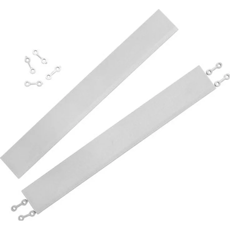 andiamo Kantenleiste zur Kunststofffliese Bodenfliese Gartenfliese Länge: 38 cm, Set: 2 Kantenleisten, hellgrau