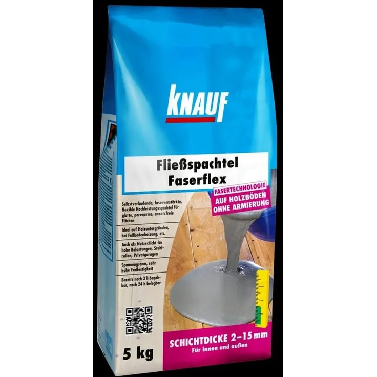 Knauf-Bauprodukte Knauf Fließspachtel Faserflex'' ''grau, 5 kg, für Innen und Außen''''