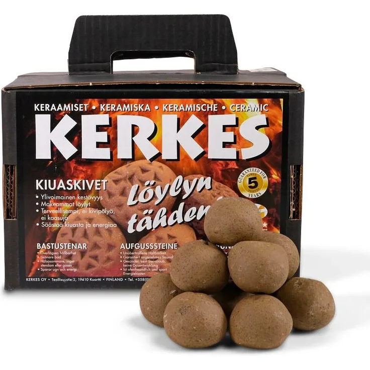 Kerkes 10 kg Saunasteine rund Ø 50 mm