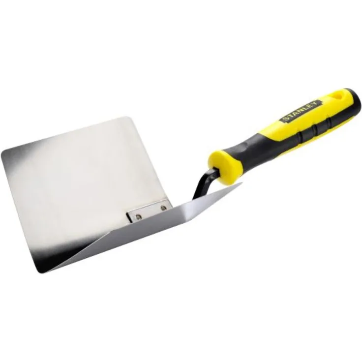 Stanley Innen-Eckspachtel (aus rostfreiem Stahl, Bi-Material Handgriff, Griffaussparung, konische Form) STHT0-05777