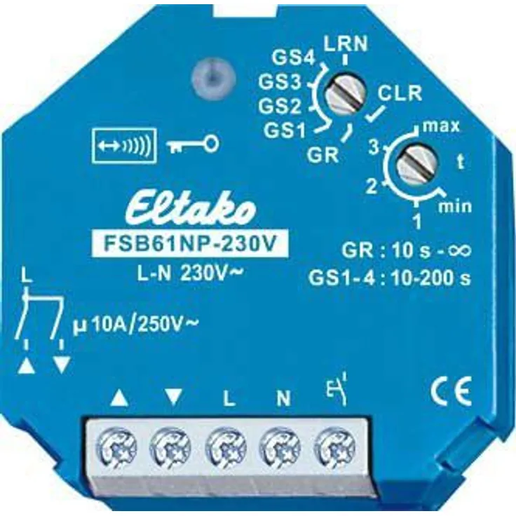 Eltako FSB61NP-230V Funkaktor Beschattungselementu.Rollladen 230V. 1+1 S n