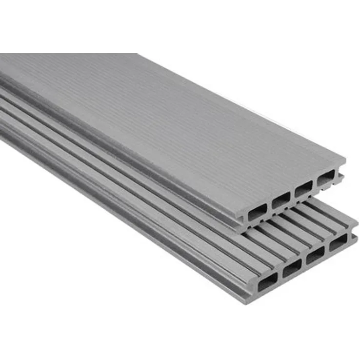 Kovalex Terrassendiele WPC Standard gebürstet 2,6 cm x 14,5 cm x 350 cm Grau 4002718688521